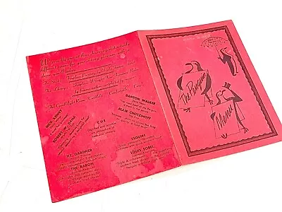 Vtg Mid Century Menu THE PENGUIN RESTAURANT New York City • $21.95