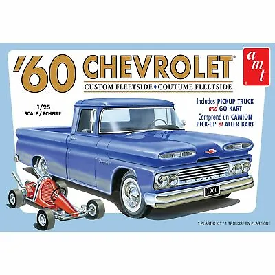 1960 Chevy Custom Fleetside Pickup W/ Go Kart Amt-1063 Sealed Box • $33.95