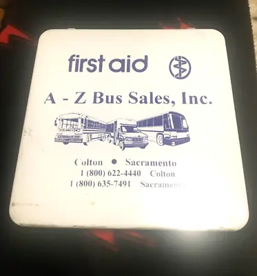 VTG Industrial Metal First Aid Kit Steel Wall Cabinet Box Original Contents • $29.99