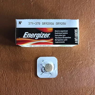 Energizer 371/370 Battery Watch Batteries Silver Oxide 1.55V SR69 SR920W NEW • £2.49