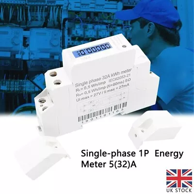 £11.46 • Buy LCD Digital Single Phase Din Rail Electricity Power Consumption Energy Meter KWH