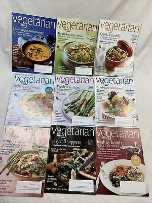 VEGETARIAN TIMES Magazine Lot Of 9 Full Year 2009 Back Issues FOOD Recipes MEALS • $15.99