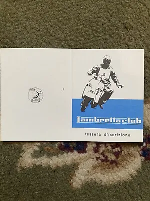 Lambretta Club Member Card Nos • £10