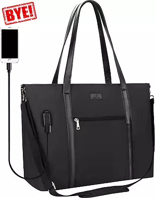 Women Tote BagsNurse Satchel Shoulder Bag Laptop Sleeve Fashion USB Port Black • $89.53