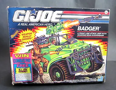 Unassembled Vintage GI JOE 1991 HASBRO BADGER A FRONT LINE ATTACK JEEP RARE • $172.99