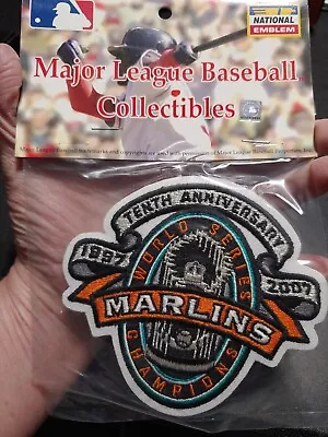 2007 Florida Marlins 10th Anniversary MLB World Series Champions Jersey Patch • $20