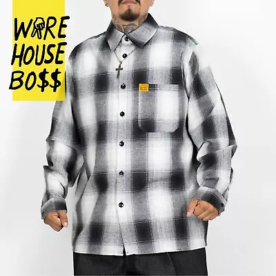 Fb County Mens Casual Long Sleeve Checker Shirt Classic Flannel Shirts Lowrider • $37.95