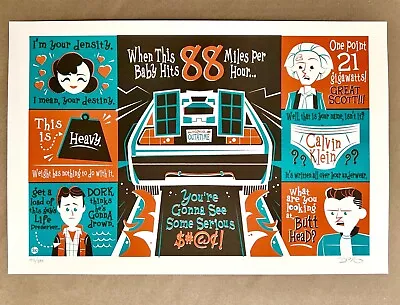 Dave Perillo BACK TO THE FUTURE Movie Poster Mondo Disney Screen Print RARE 9/50 • $248