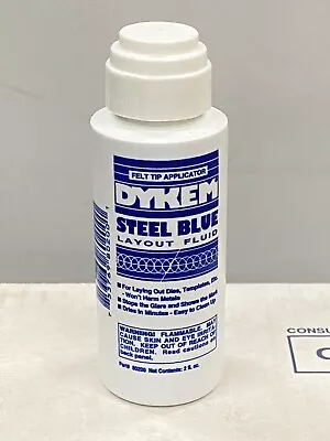 1 New Dykem #80200 Steel Blue Layout Staining Fluid 2 Fl Oz. Felt Tip Applicator • $8.99