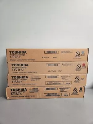 Toshiba T-FC55 Toner Set CMYK TFC55K TFC55C TFC55M TFC55Y E Studio 5520C • $499