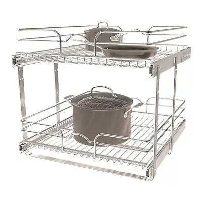 Rev-A-Shelf Kitchen Cabinet Pull Out Shelf Organizer 21 X 22 In 5WB2-2122CR-1 • $102.99