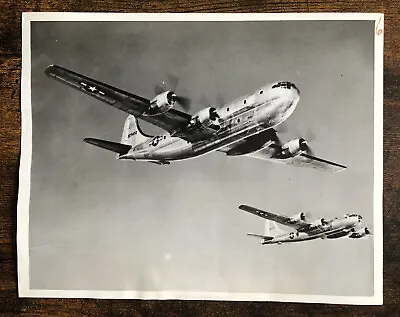 Original WW2 WWII Photo USAAF B-29 Superfortress + C-97 Transport Type 1 1945 • $45