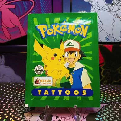 Pokemon Topps Merlin 1999 Tattoos Booster Pack Factory Sealed Vintage With Bonus • $3.75
