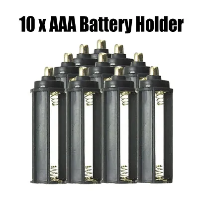 AAA Battery Holder Cylindrical Case Plastic For Torch Flashlight Round Circular • $5.98
