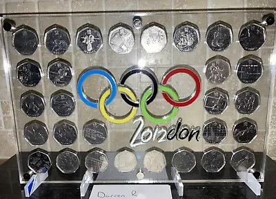 Olympic 50p Full Set In Acrylic Frame • £119.50