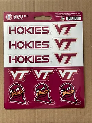 Virginia Tech VT Hokies Decal Set Mini 12 Pack - Sticker Sheet *Read Description • $9.99