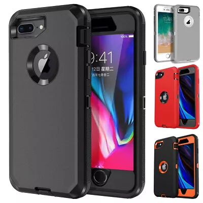 For IPhone 7 8 Plus Case Heavy Duty Shockproof Tough Full Body Protective Cover • $11.99