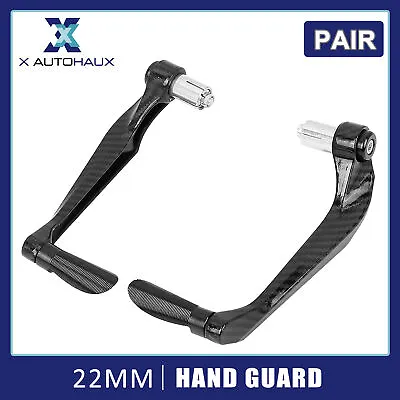 1 Pair 22mm Carbon Fiber Motorcycle Brake Clutch Lever Protector Hand Guard • $14.79