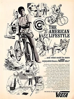 1973 Vista Bikes - Bicycle Sports -  American Lifestyle  - Magazine Print Ad Art • $9.79