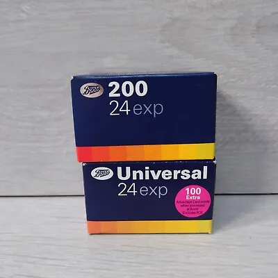 Boots Universal 35mm Camera Film Roll 24 EXP X 2 - New Sealed Expired 2005 • £24.99