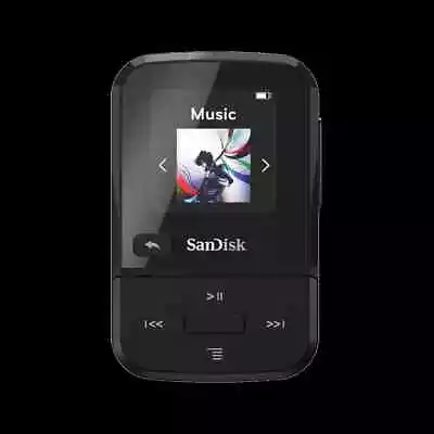 SanDisk 32GB Clip Sport Plus MP3 Player Black - SDMX30-032G-G46K - Brand New • $58.99