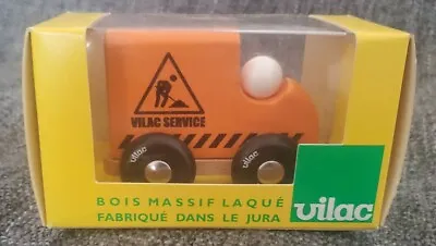 Vilac Toy Wooden - Mint In Box - Vilac Service Orange Mini Truck • $15.95