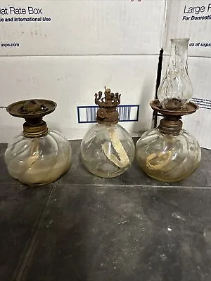 Miniature Glass Oil Lamps Antique • $6