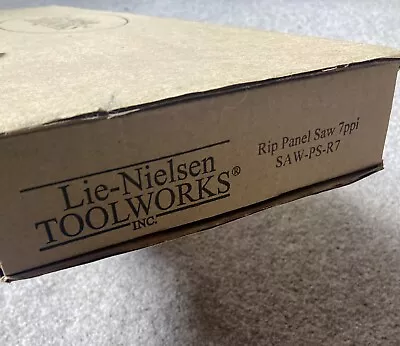 Lie-Nielsen Rip Panel  Saw  BOX ONLY • £10