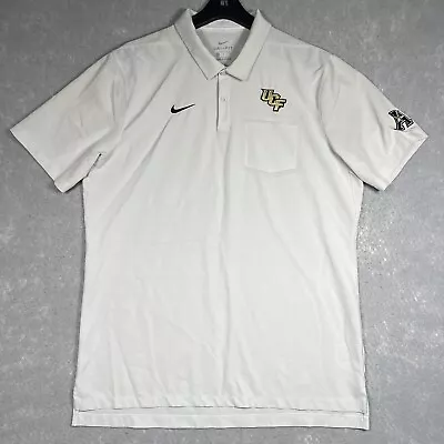 Nike Dri-FIT UCF On-Field Football Coach Polo Shirt White Men’s Large AO5438-100 • $21.42