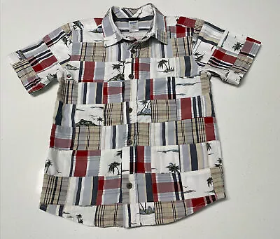 Gymboree Boys S(5-6) Tropical Madras Shirt • $11