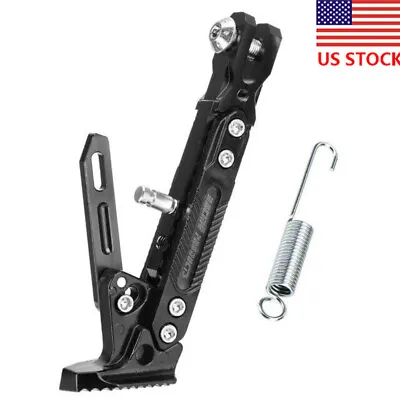 CNC Aluminum Motorcycle Adjustable Kickstand Foot Side Stand Support Universal • $13.99