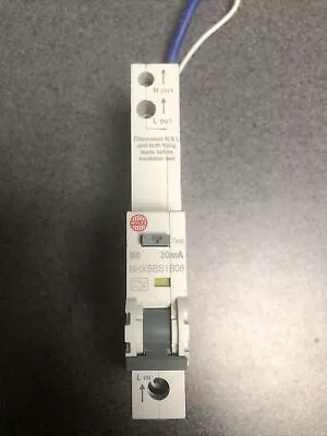 WYLEX 6 AMP CURVE B 6kA 30mA RCBO TYPE A NHXSBS1B06 B6 6A RCD MCB • £11.45