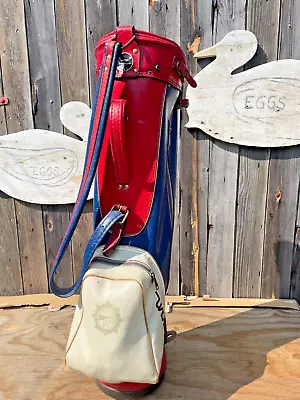 Vintage Ben Hogan Sun Jet Red/White/Blue Cart Golf Bag  • $49.99