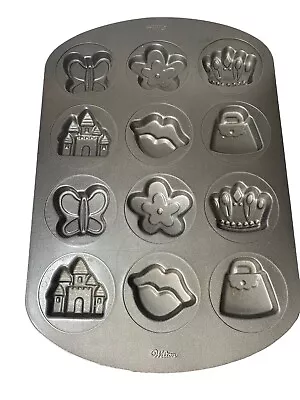 Wilton Princess/Castle/Crown Themed Muffin Pan 12 Ct. Excellent Condition • $19.99