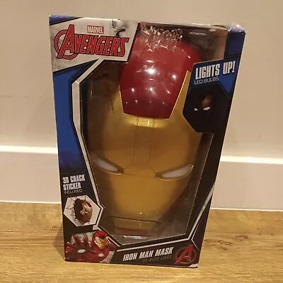 £18.50 • Buy Marvel Avenger Iron Man Mask 3D Wall Mounted Deco Wall Light With Crack Sticker