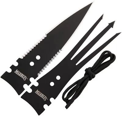 Marbles MR408 Spear Head Black Gig Head Black Paracord Included Fishing • $17.69