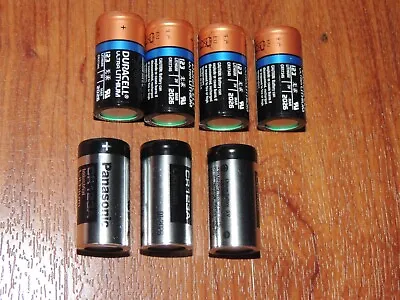 Lot Of 4 Panasonic CR123A + 3 Duracell Lithium Batteries - For Netgear Arlo Cam • $29.81