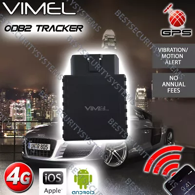 4G LIVE GPS Tracker OBD2 Geo-Fence Vehicle Monitoring Security Tracking  • $109