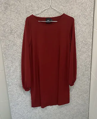 $11.99 • Buy ASOS Maternity Womens Size UK 10 Shift Dress Rust Polyester Elastane 3910