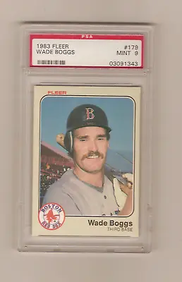 1983 Fleer Psa 9 Mint Wade Boggs Rookie Card (343) • $24.97