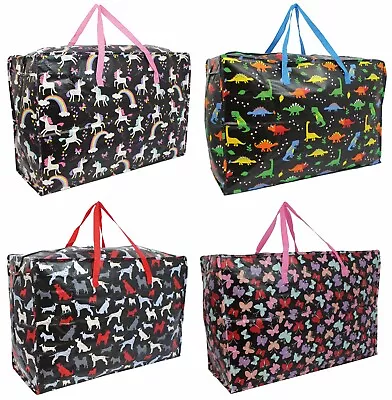 Extra Large Jumbo Reusable Laundry Shopping Bag + Zip For Toy Storage Bedding • £5.49