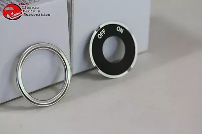 28-31 Ford Model A Ignition Switch On Off Plate Stainless Trim Ring Bezel Set • $11.13