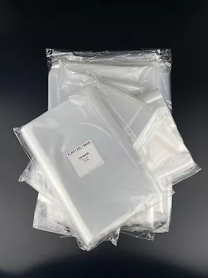 200 PLASTIC BAGS Clear T-Shirt Flat Open Top Packing Poly Bag 1Mil • $24.49