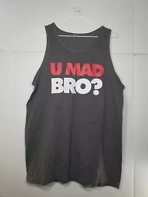 U Mad Bro Spring Break 2012 Fraternity Mesh Tank Top Shirt U Mad Bro?  Mens SZ M • $14.40