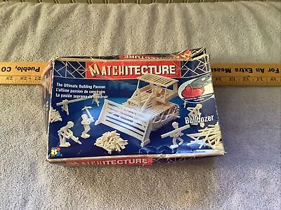 Matchitecture 6640 - Bulldozer Wooden Matchstick Model Kit New With Open Box • $25.80