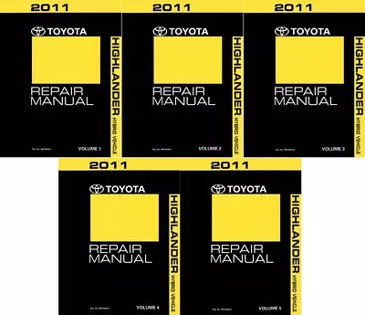 2011 Toyota Highlander Hybrid Shop Service Repair Manual Complete Set • $343.68