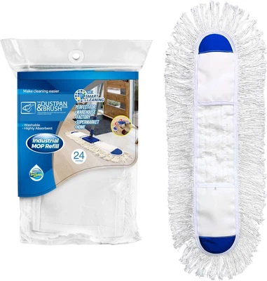 £11.75 • Buy 60cm Large Flat Mop Head Refill Only, Industrial Mop Floor Duster, 60cm X 13cm