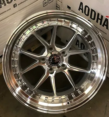$999 • Buy 18x8.5 Silver Machined Wheels Aodhan DS08 5x114.3 +35 Rims 18 Inch Set 4