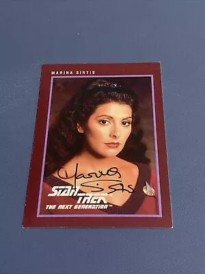 Marina Sirtis (Counselor Deanna Troi) Autographed Star Trek Trading Card  • $20