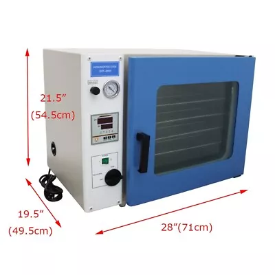 1.9 Cu Ft Digital Vacuum Drying Oven 16x15in Chamber Temperature Adjustable 480F • $1550.06